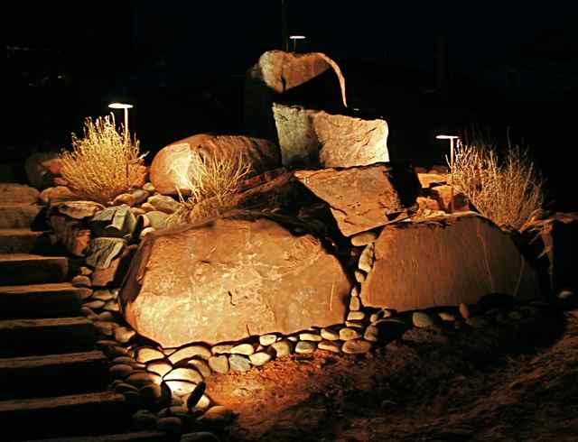 Lighting stonework